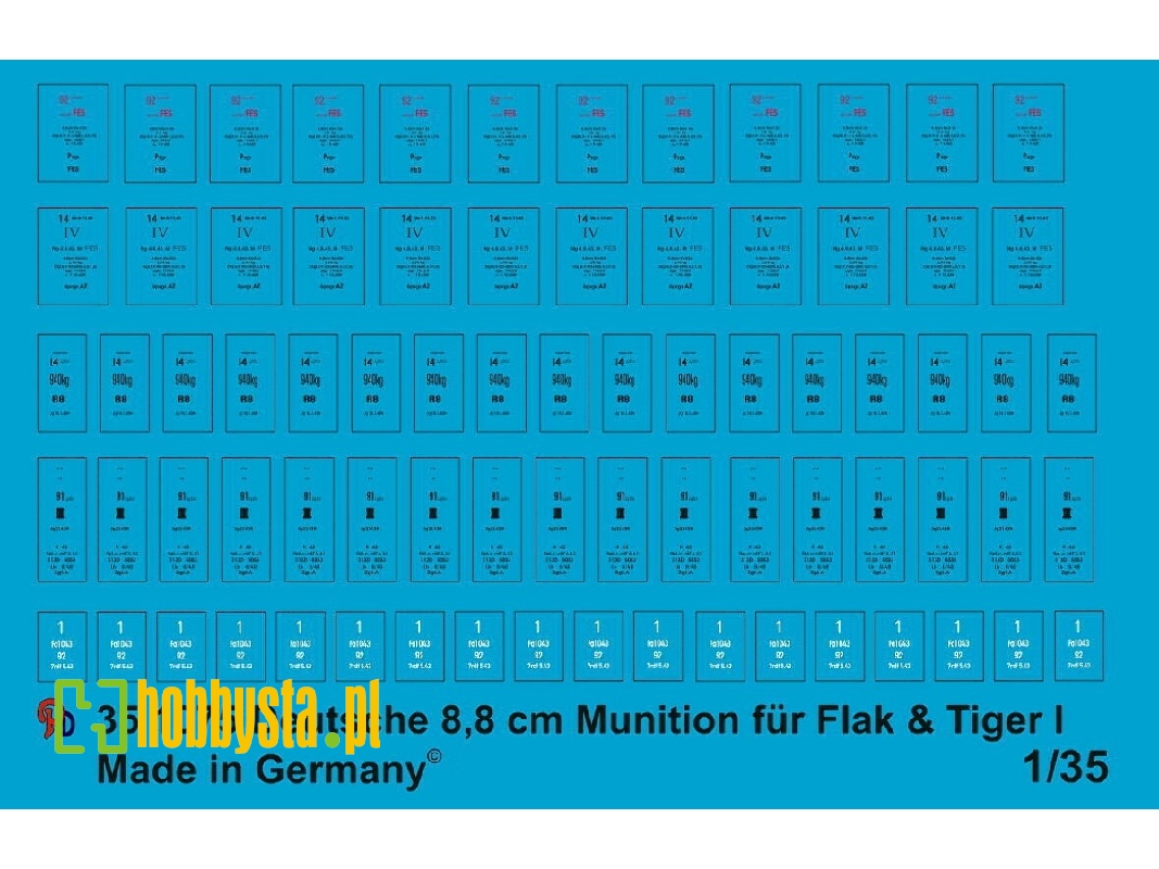 Markings For 8,8 Cm Ammo For Flak And Tiger Tanks - image 1