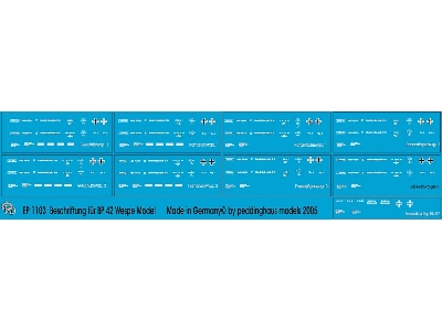 Markings For Bp 42 Wespe Models - image 1