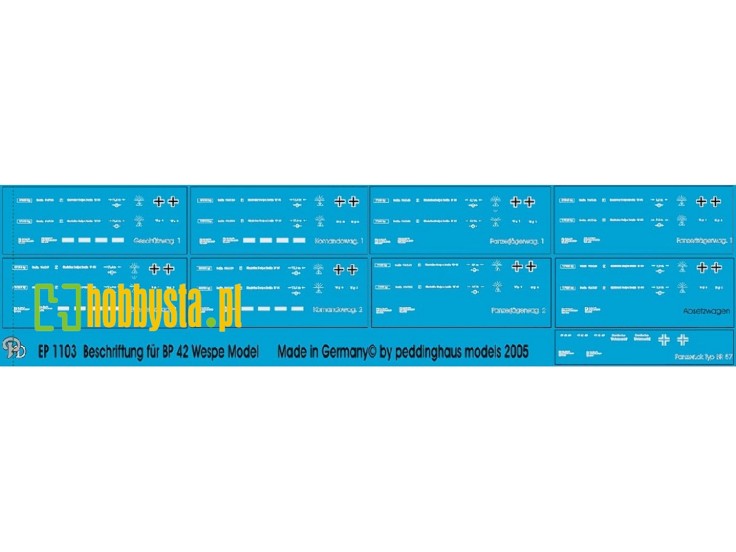 Markings For Bp 42 Wespe Models - image 1