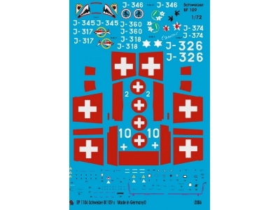 Markings For Swiss Bf 109 S - image 1
