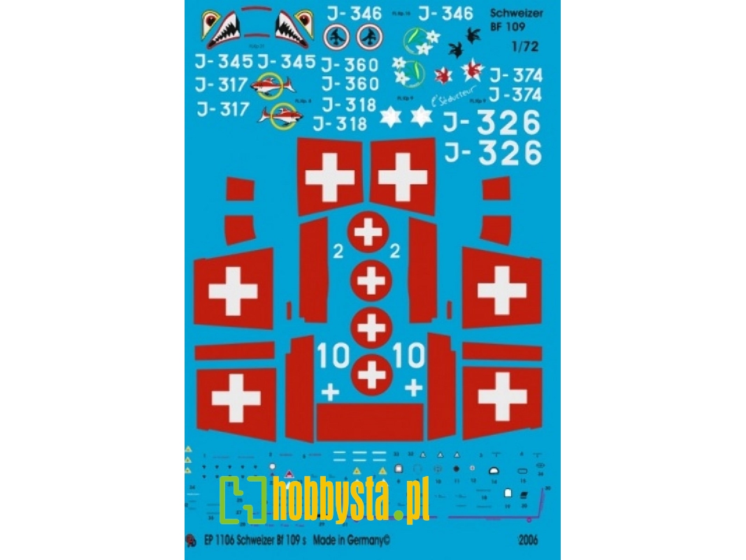 Markings For Swiss Bf 109 S - image 1