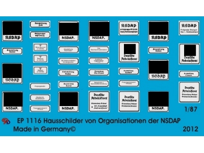 House Plates Of Nsdap Organisations - image 1