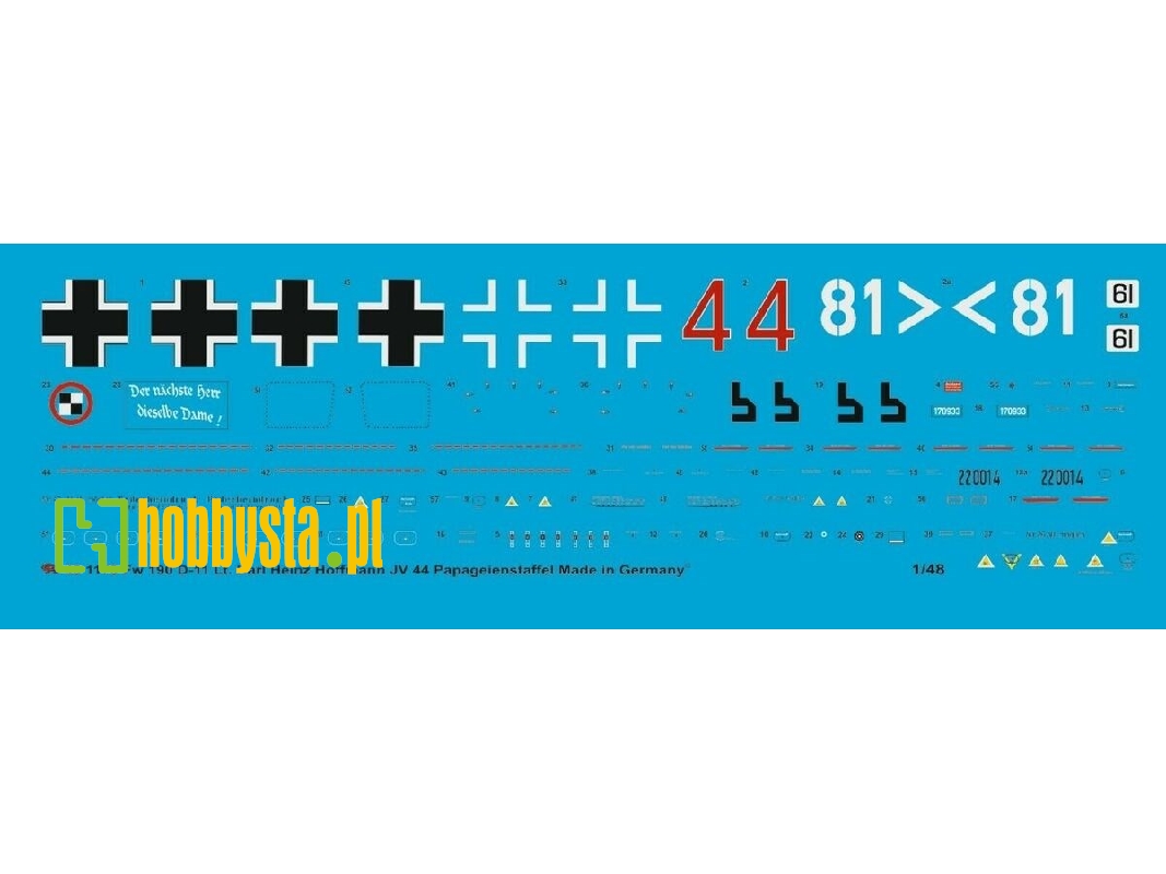 Fw 190-d11 Leut. Karl Heinz Hoffmann Jv 44 Papageienstaffel - image 1