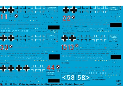 Fw 190 - D9-11 5 Planes Jv 44 Papageienstaffel - image 1