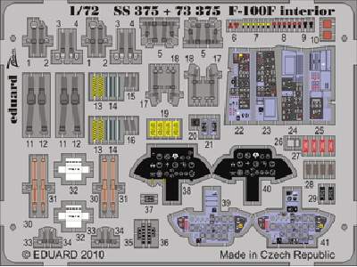 F-100F interior S. A. 1/72 - Trumpeter - image 1