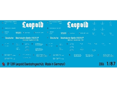 Markings For Leopold Railroad Gun - image 1