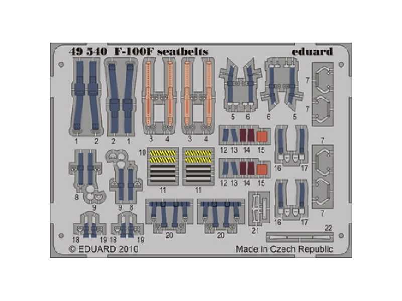 F-100F seatbelts 1/48 - Trumpeter - image 1