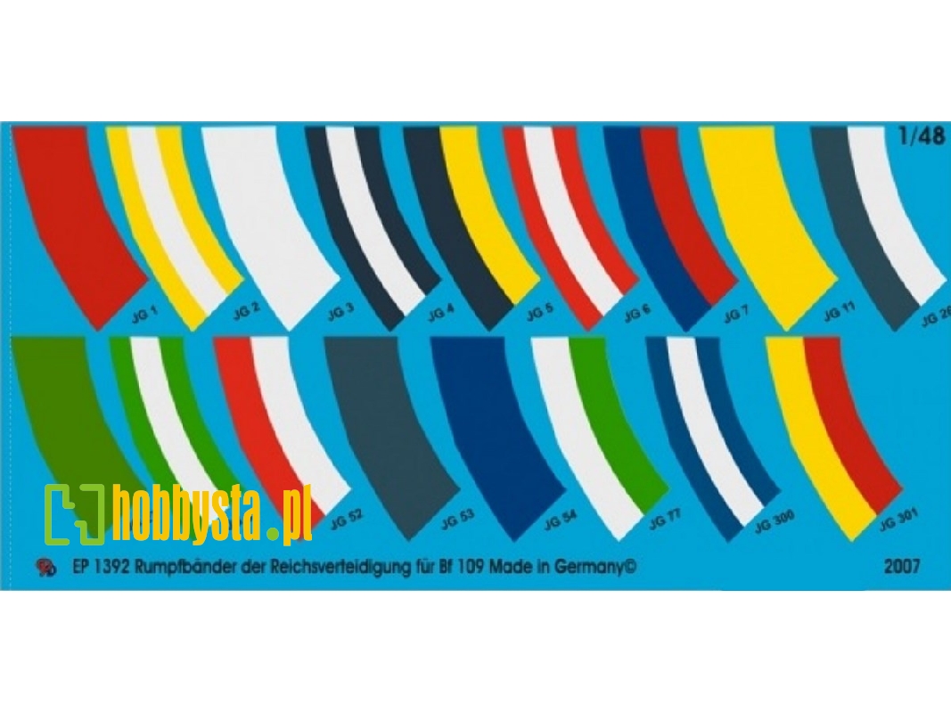 Tail Markings Of The Reichs Defence For Bf 109 Planes - image 1