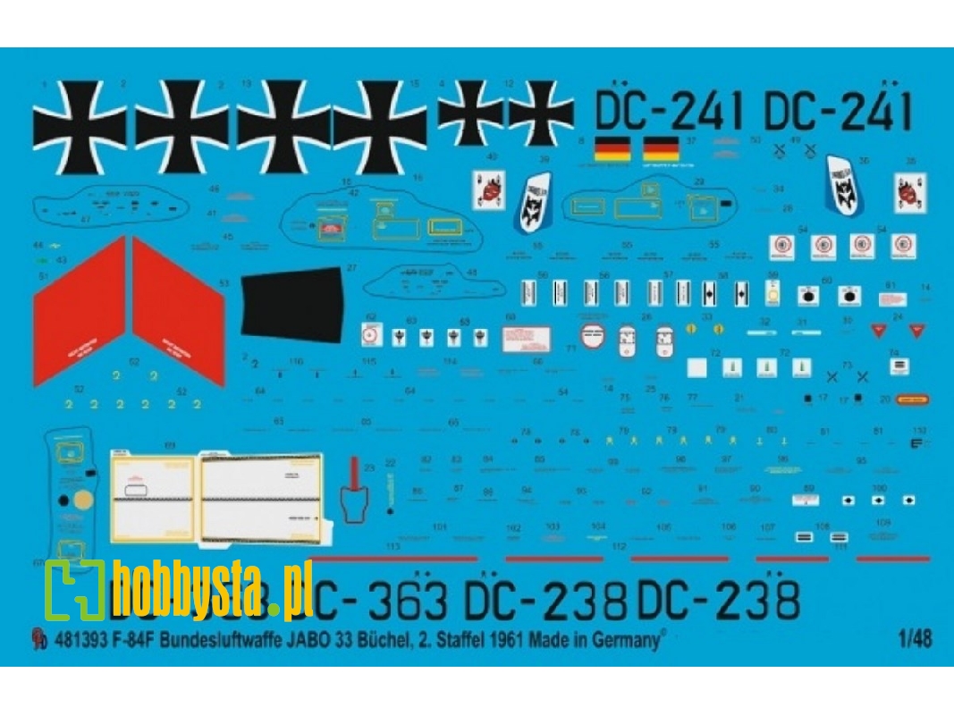 F-84f Bundesluftwaffe Jabo 33 Büchel 2. Staffel 1961 - image 1