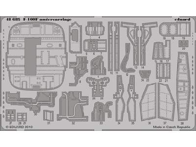 F-100F undercarriage 1/48 - Trumpeter - image 1