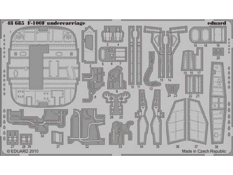 F-100F undercarriage 1/48 - Trumpeter - image 1