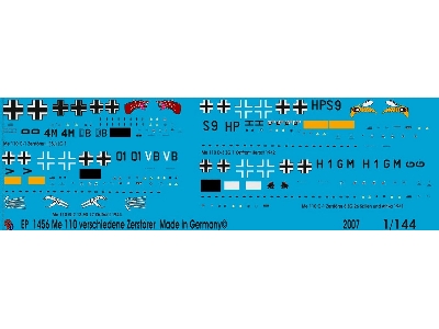 Me 110 4 Different Planes - image 1