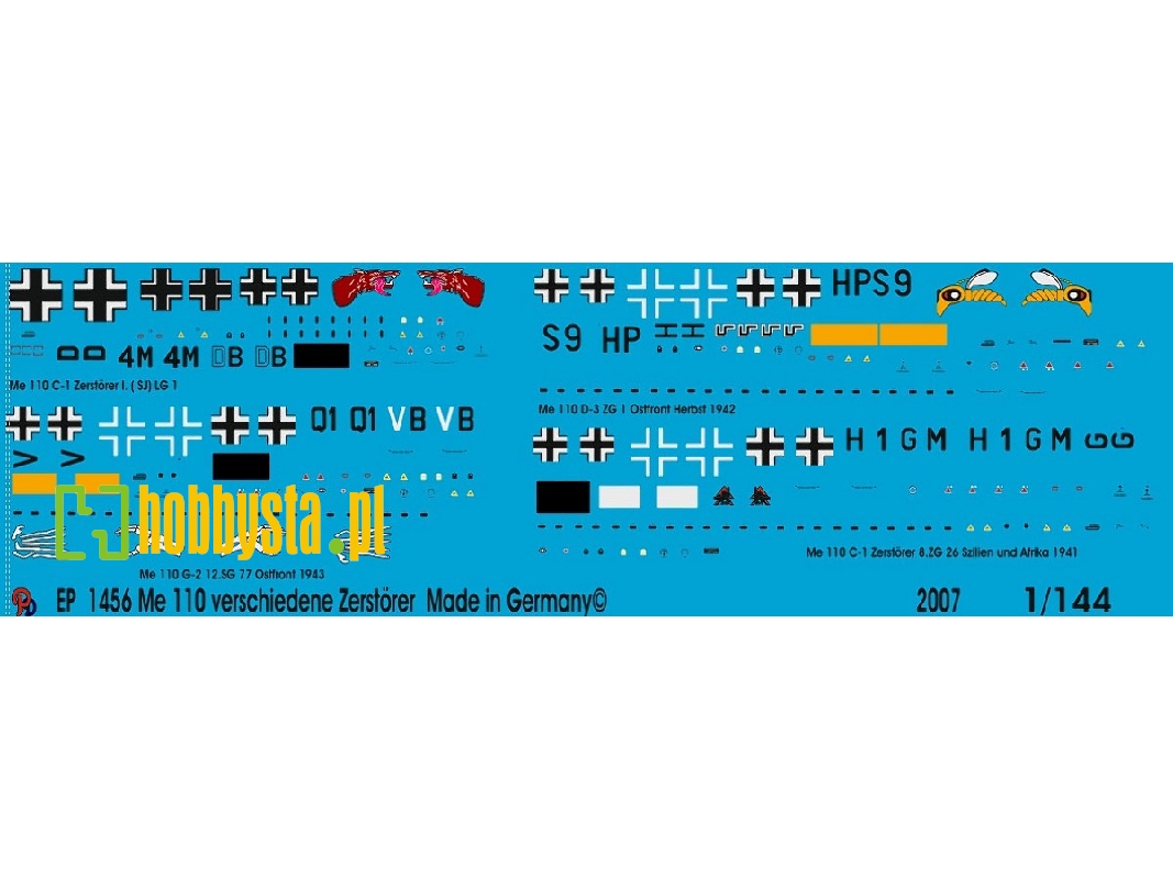 Me 110 4 Different Planes - image 1