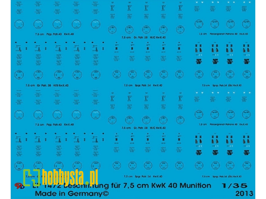 Markings For 7,5 Cm Kwk 40 Ammo - image 1