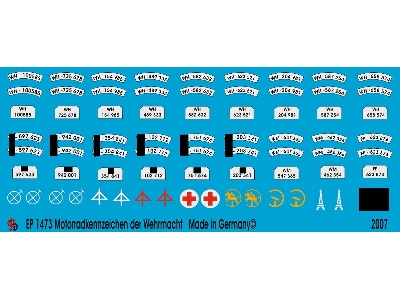 Motorcycles Number Plates Of The German Army - image 1