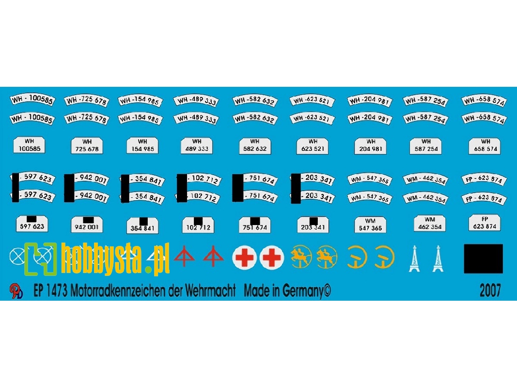 Motorcycles Number Plates Of The German Army - image 1