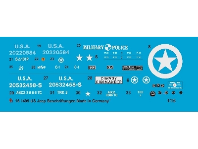 Us Jeep Markings No. 2 - Military, Police And Other - image 1