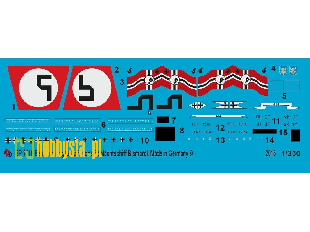 Markings For The Battleship Bismarck And 3 Ship Planes Ar 196 - image 1