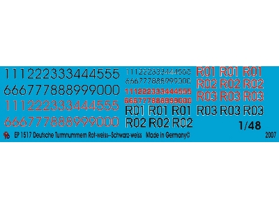 German Turret Numbers Red-white, Black-white - image 1