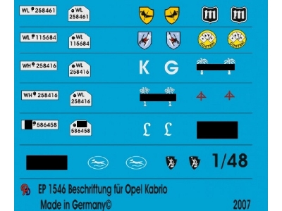 Markings For Opel Kadett Staff Car - image 1