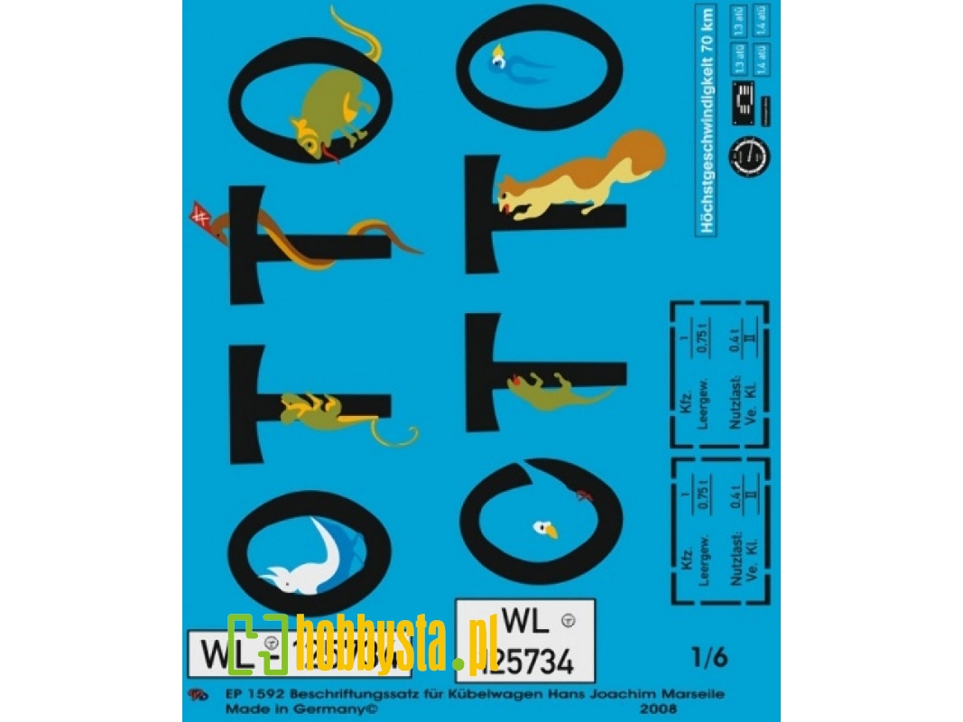 Vw Kübelwagen Markings Of Pilot Fighter Aces H. J. Marseille - image 1