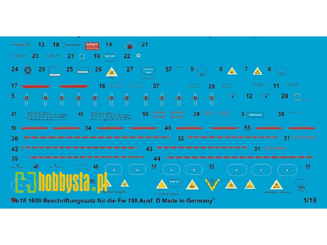Stencils For Fw 190 D, Xxi. Century Planes - image 1