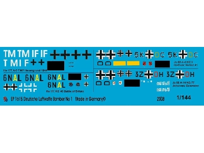 German Airforce Bomber No. 1 - 4 Planes He 177, He 111, Ju 88 - image 1