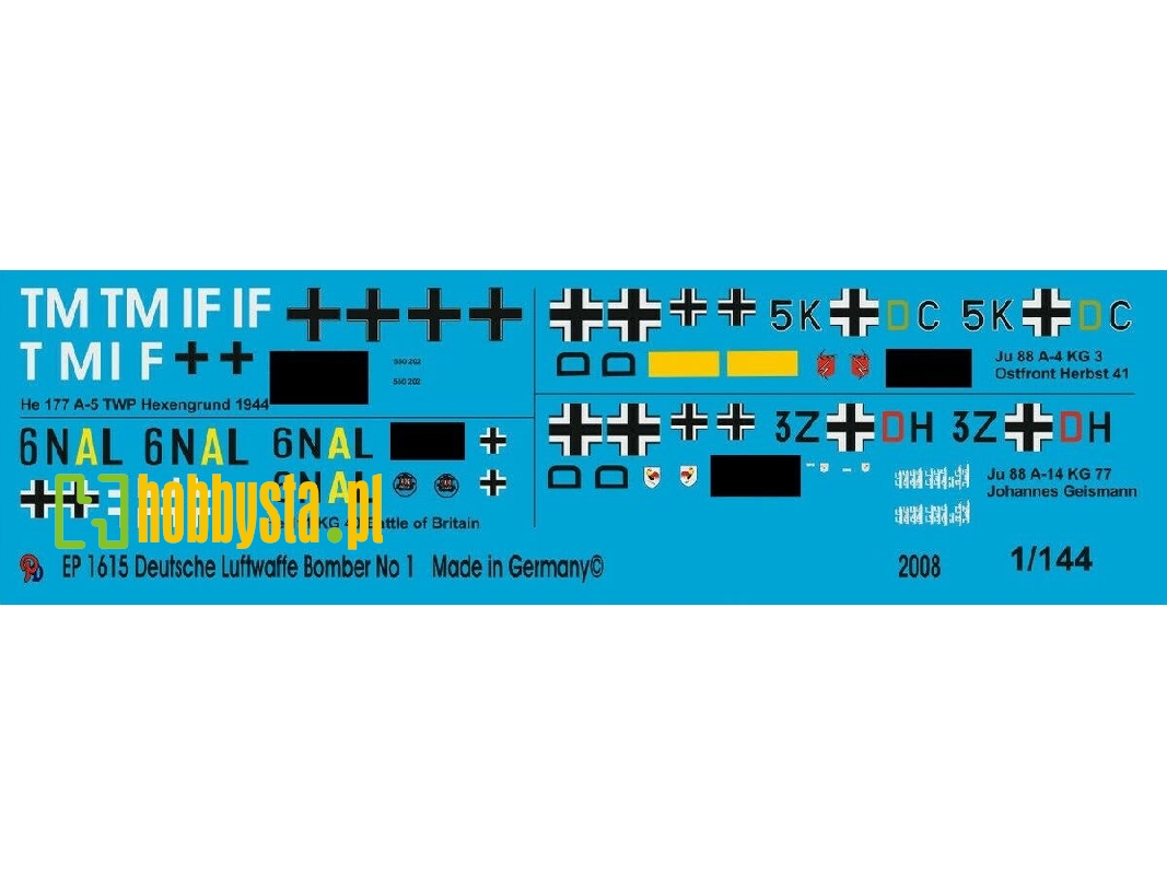 German Airforce Bomber No. 1 - 4 Planes He 177, He 111, Ju 88 - image 1