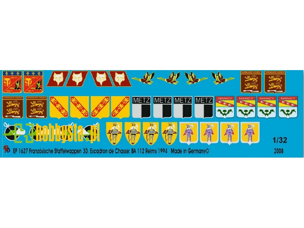 French Unit Badges 30. Escadron De Chasse. Ba 112 Reims 1994 - image 1