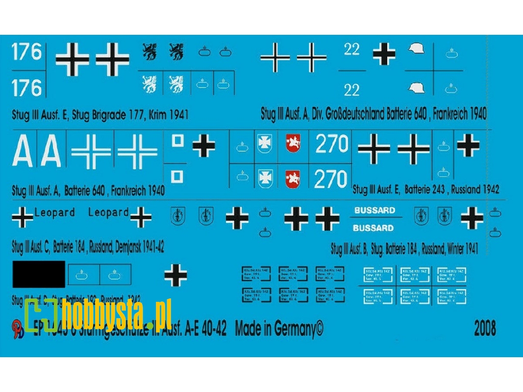 Markings For Stug Iii Version A-e Tanks - image 1