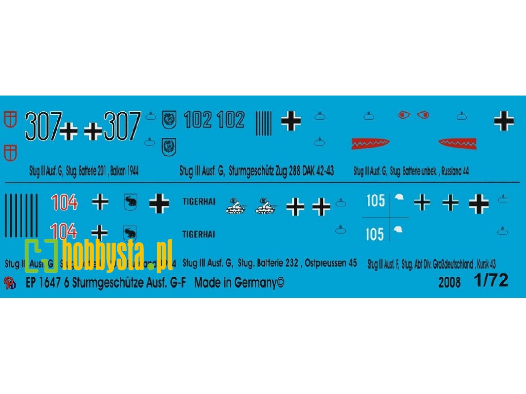 Markings For Stug Iii Version G-f Tanks - image 1