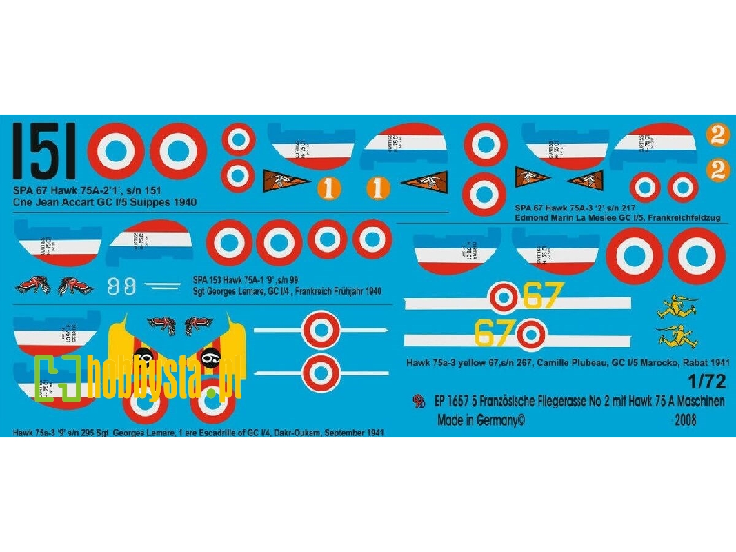 5 French Fighter Aces No. 2 - Pilots Of Hawk 75 A - image 1