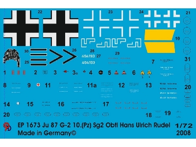 Ju 87 G-2 10.(Pz.) Sg2 1945 Obtl. Hans Ulrich Rudel - image 1