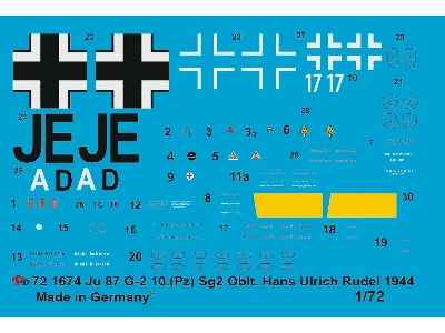Ju 87 G-2 10.(Pz.) Sg2 1944 Obtl. Hans Ulrich Rudel - image 1