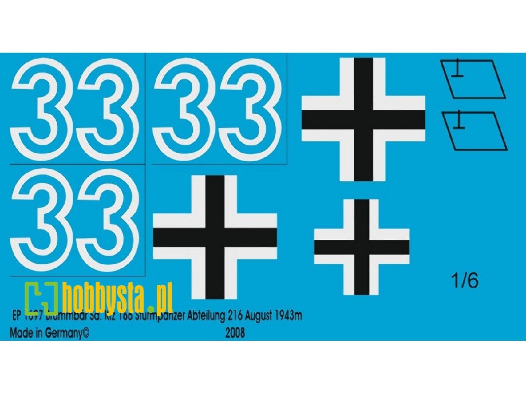Brummbär Sd Kfz 166 Sturmpanzer Abteilung 216 - August 1943 - image 1