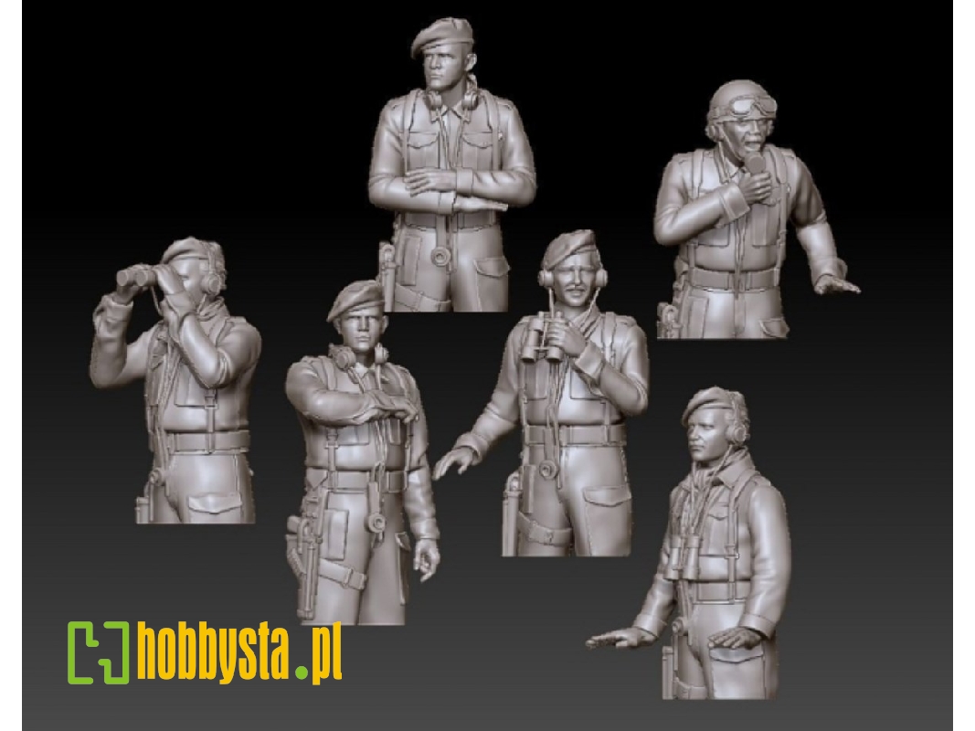 English Tank Crew Ww Ii, 5 Half Figures - image 1