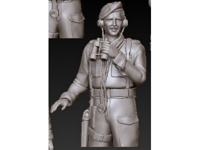 English Tank Crew Soldier Holding Binoculars - image 1