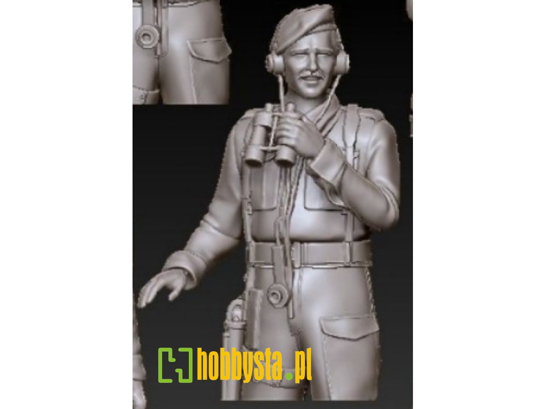 English Tank Crew Soldier Holding Binoculars - image 1