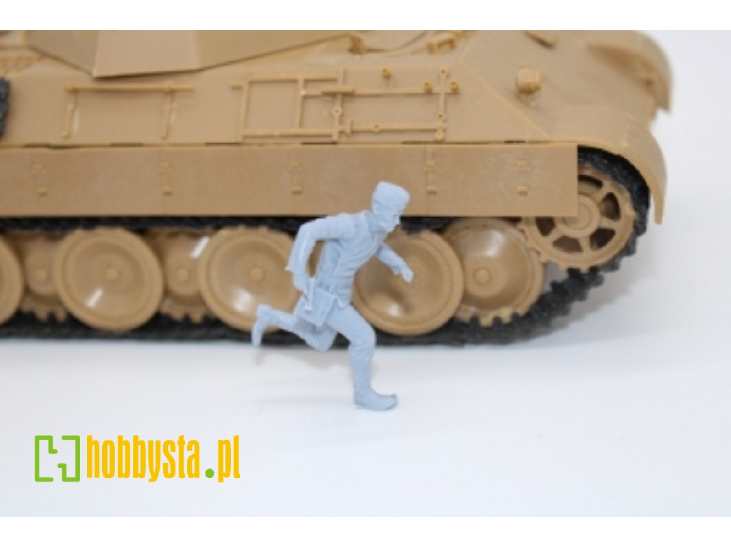 German Wwii Tank Officer Running With Gun - image 1