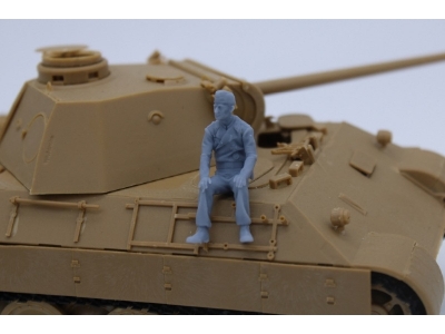 German Wwii Tank Crewmember Sitting - image 1