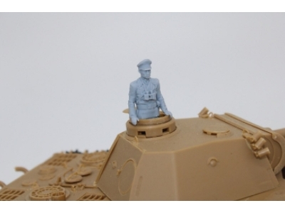 German Wwii Tank Officer Standing In Tank Turrret - image 1