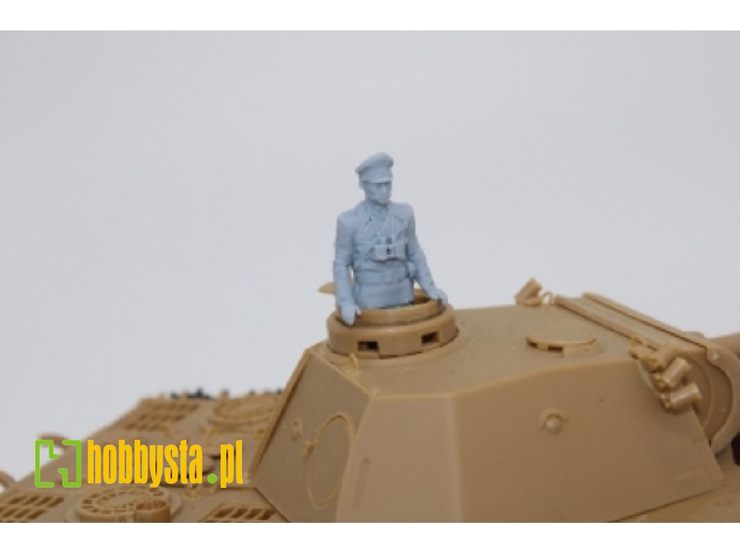 German Wwii Tank Officer Standing In Tank Turrret - image 1