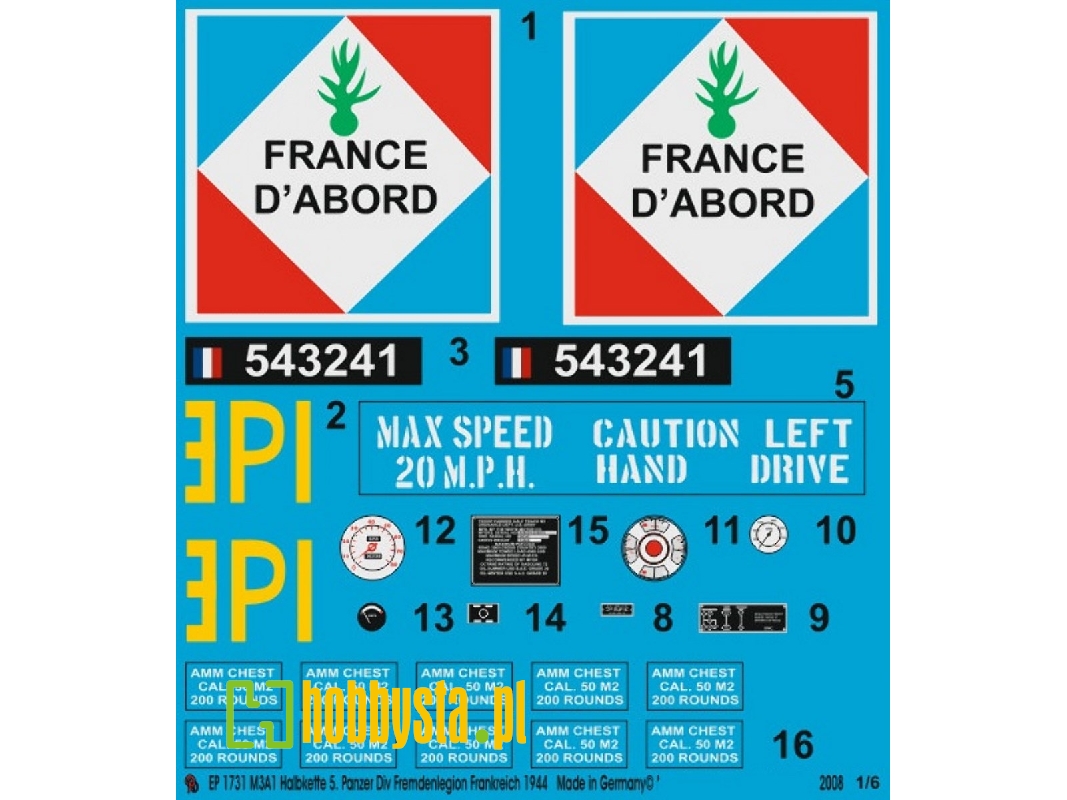 M3 A1 Half Track Of The 5. French Tank Div. French Legion 1944 France - image 1