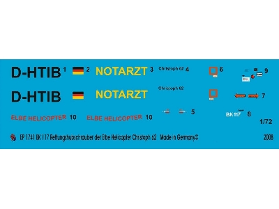 Bk 117 Rescue Helicopter D-htib Of The Elbe Helicopter Christoph 62 - image 1