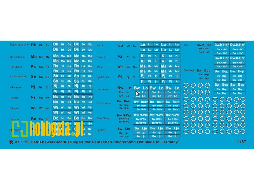 Betriebswerk - Markings For Steamers Of The German Reichsbahn In Russia - image 1