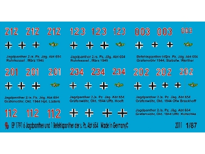 6 Hunting Panther And 1 Command Panther S. Pz. Jäg. Abt 654 1944-1945 - image 1
