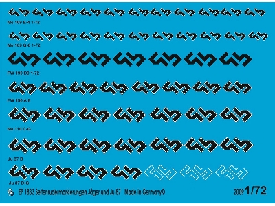 Swastikas For Me 109 E, Me 109 G, Fw 190a, Fw 190 D, Ju 87 - image 1
