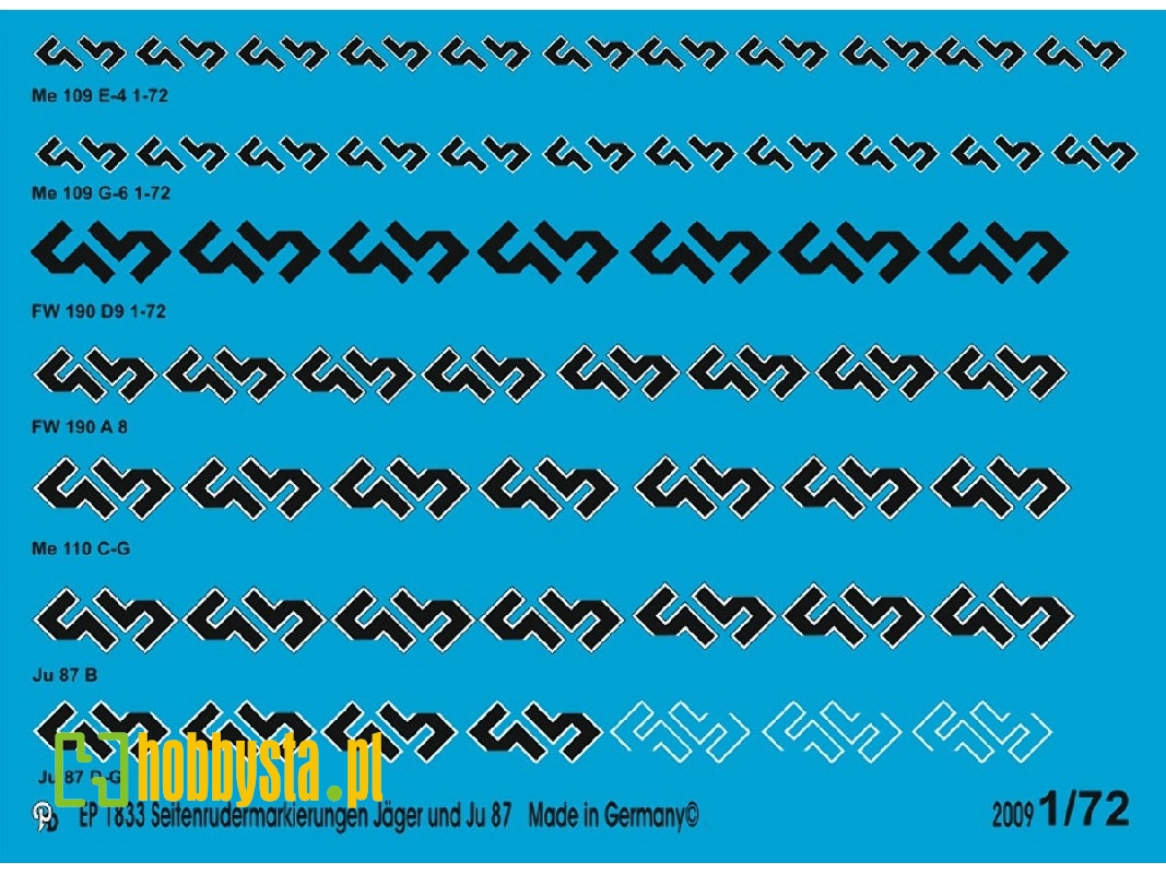 Swastikas For Me 109 E, Me 109 G, Fw 190a, Fw 190 D, Ju 87 - image 1