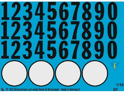Race Car Start Numbers And White Circles - image 1