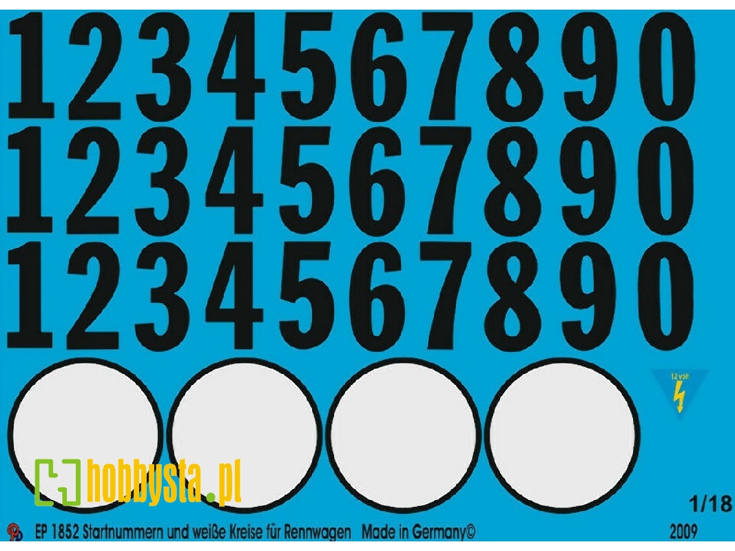 Race Car Start Numbers And White Circles - image 1